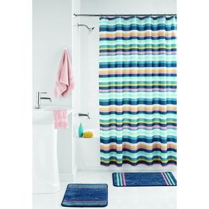 15 Piece Shower Curtain Bath Set ,